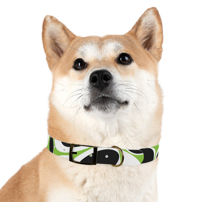 Lime Vivid Petal Edge Dog Collar