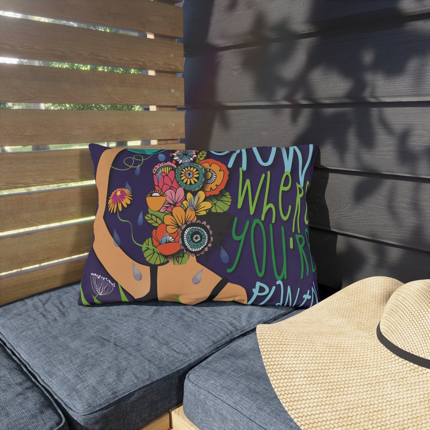 Grow Where You're Planted Outdoor Pillow