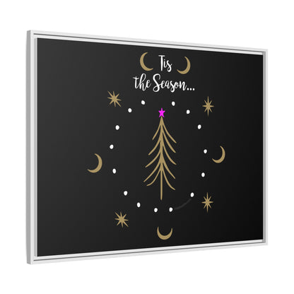 Tis the Season Gold tree Canvas