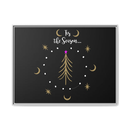 Tis the Season Gold tree Canvas