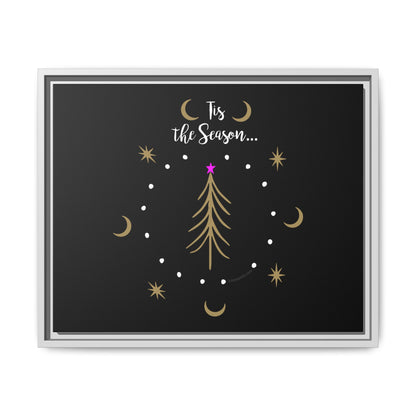 Tis the Season Gold tree Canvas