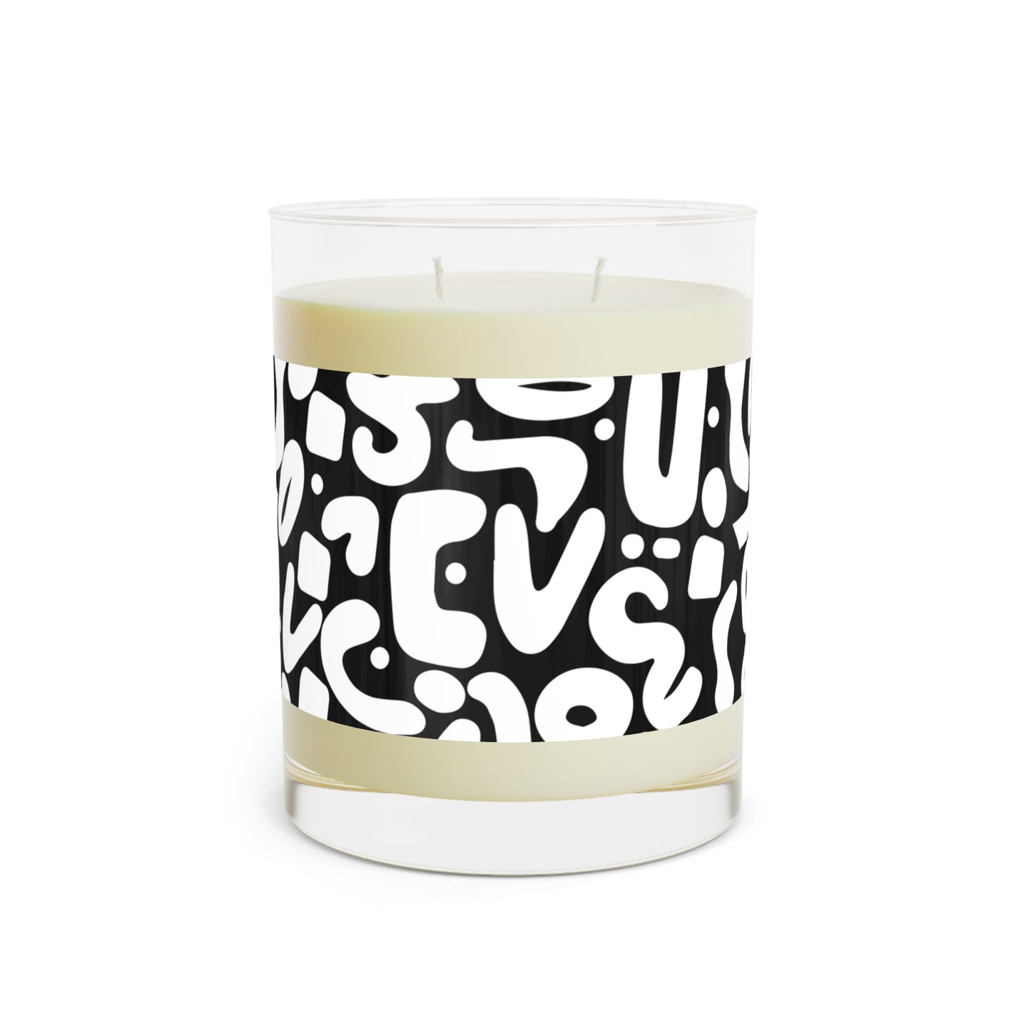 Black & White  DooDad Scented Candle (Full Glass, 11oz)