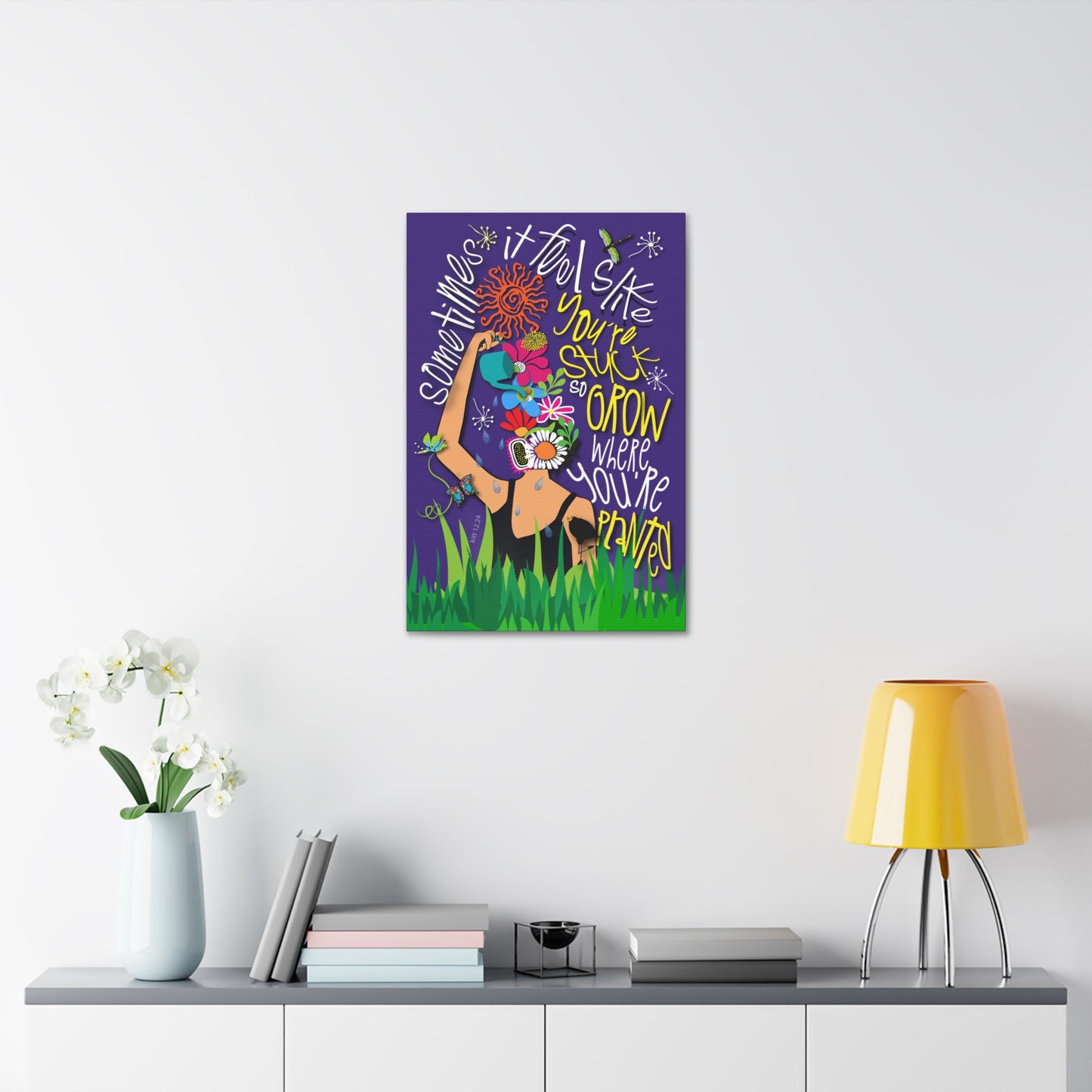 Grow Where You're Planted Canvas Stretched, 1.5''