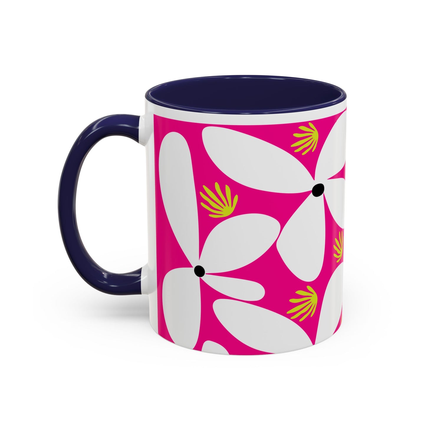Pink Pop Daisy Accent Coffee Mug (11oz)