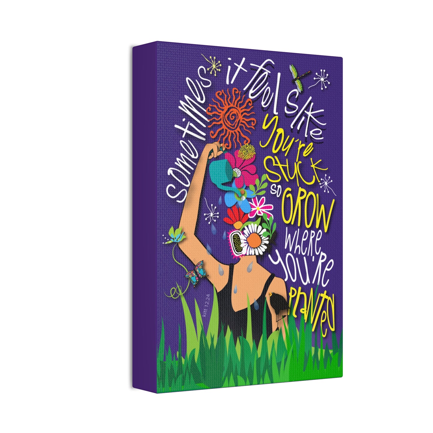 Grow Where You're Planted Canvas Stretched, 1.5''