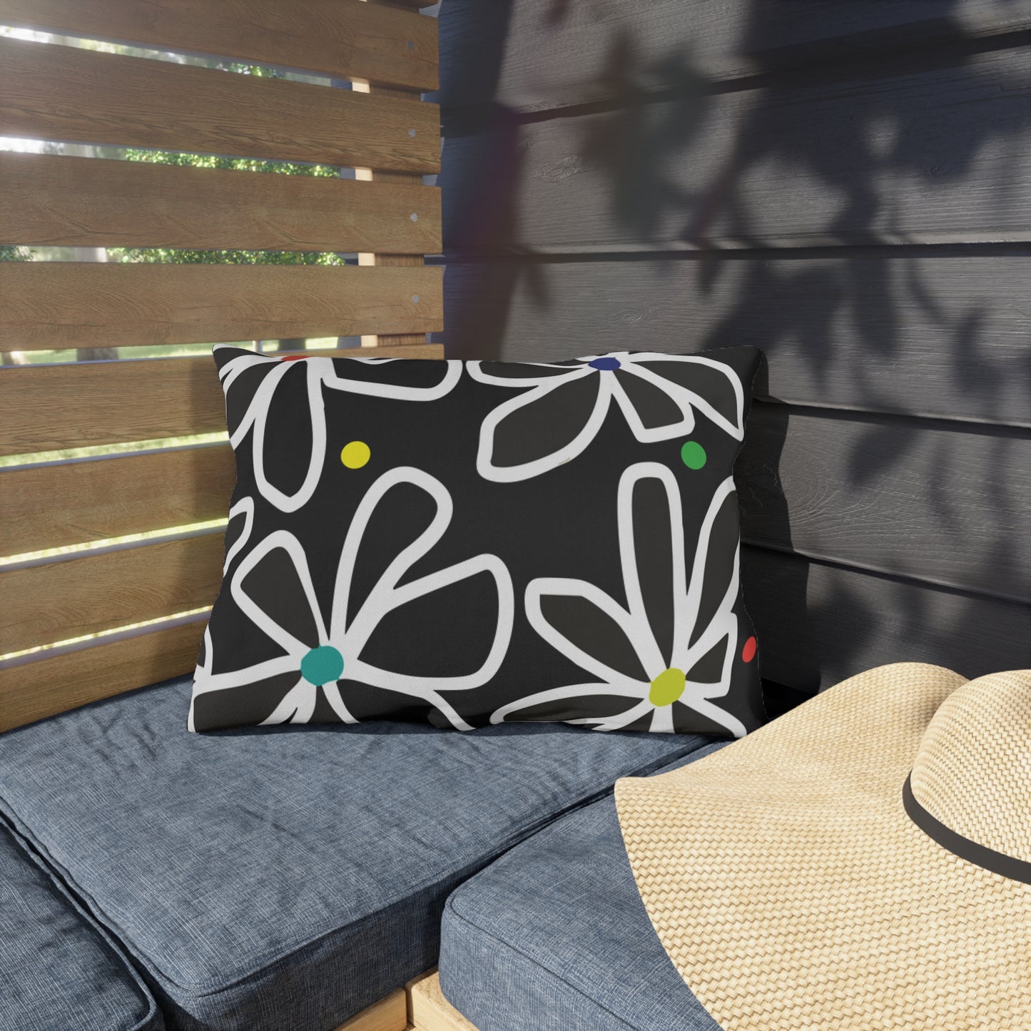 Summer Flower Love Outdoor Pillows