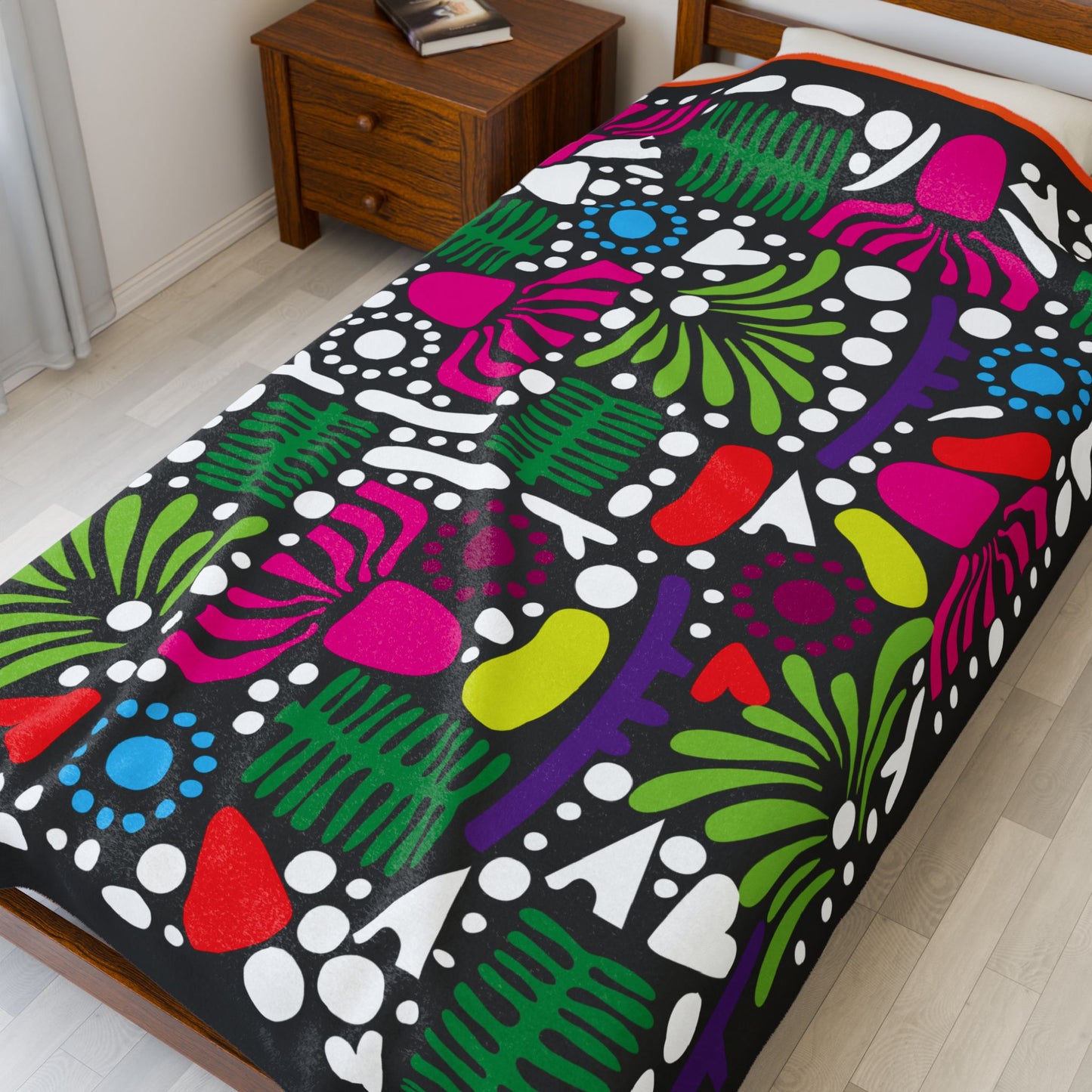 Flora Vibe Velveteen Plush Blanket