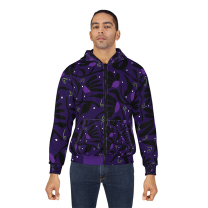 Moon Flower Unisex Zip Hoodie
