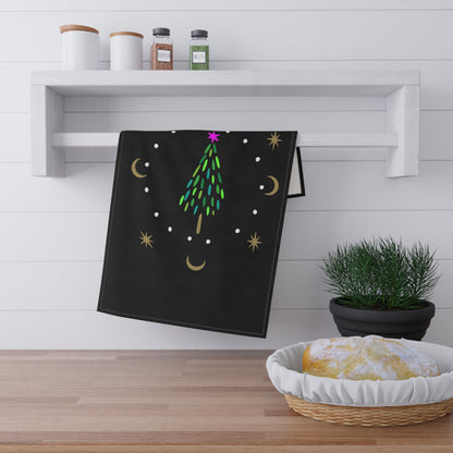 Green Holiday Tree Tea Towels (cotton, poly)