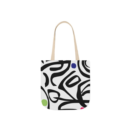 Dot Dot Swirl Canvas Tote Bag (5-Color Straps)