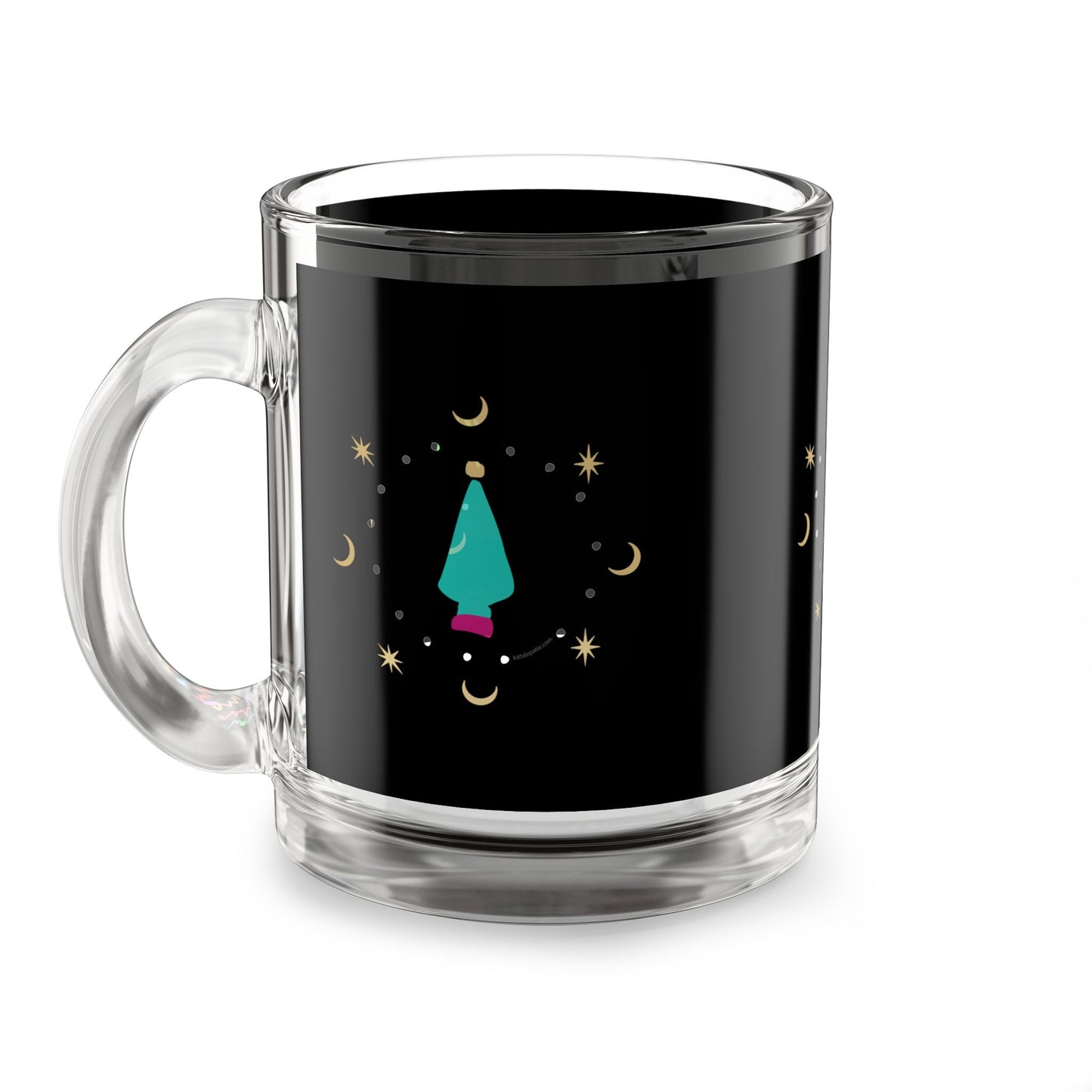 Holiday Trees Glass Mug, 10oz