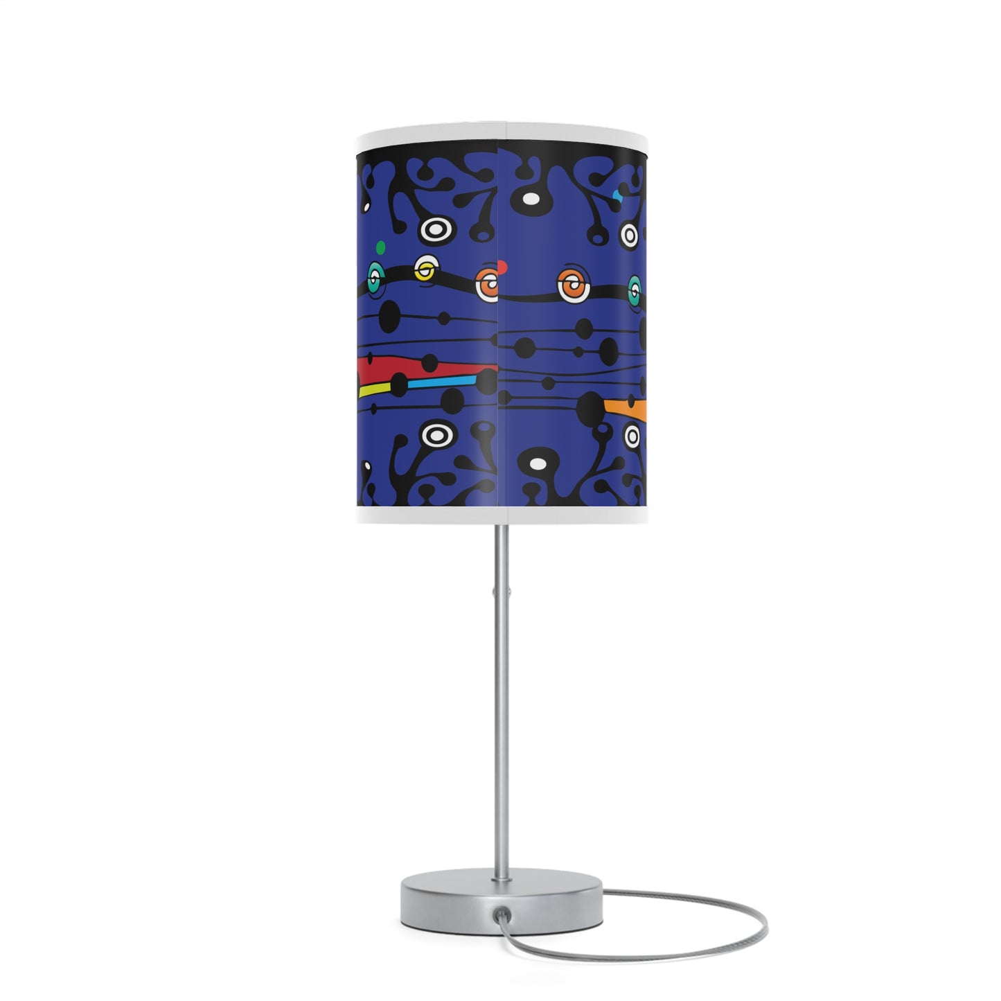 Blue Groove Lamp on a Stand