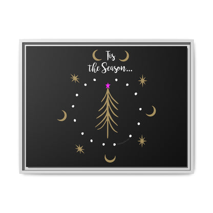 Tis the Season Gold tree Canvas