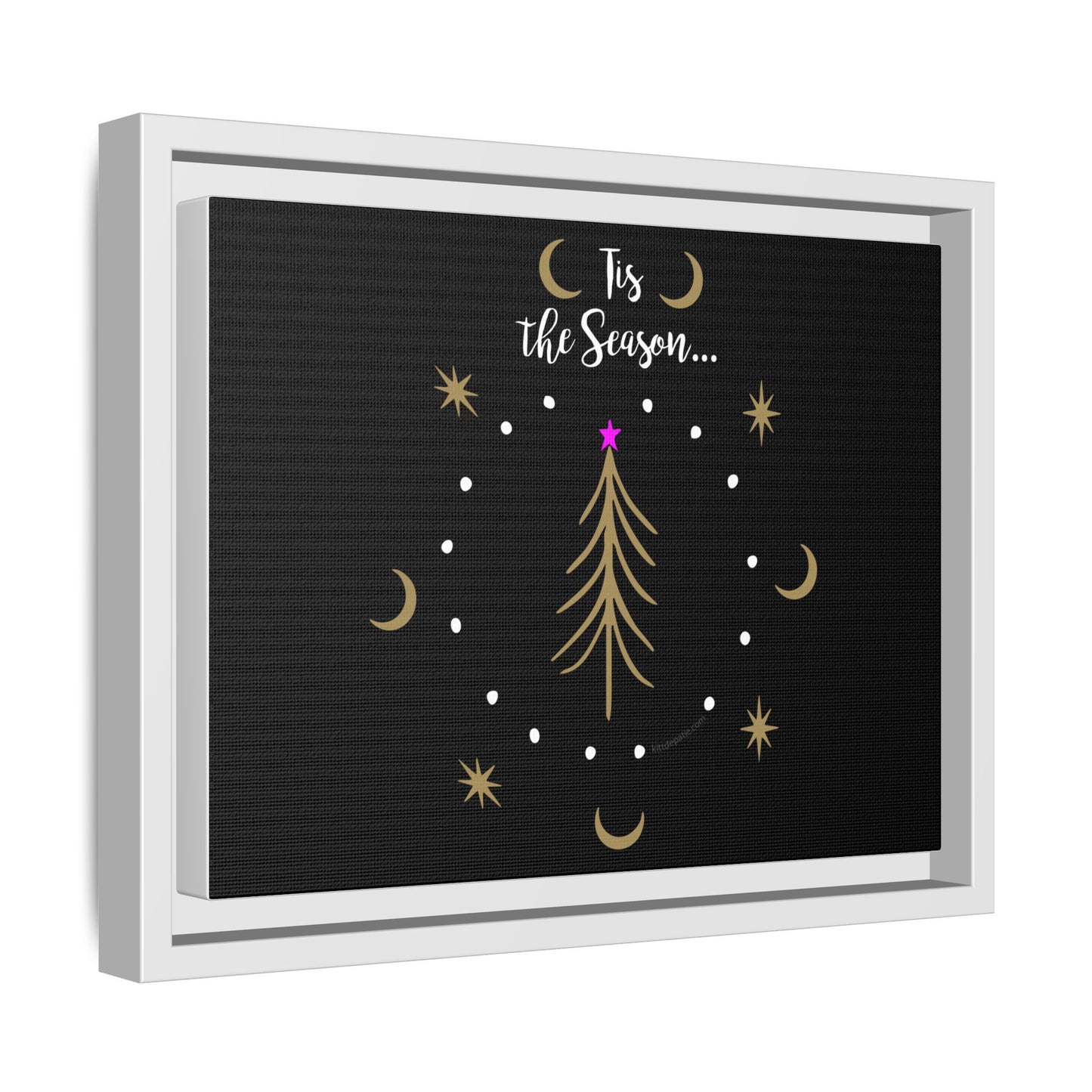 Tis the Season Gold tree Canvas