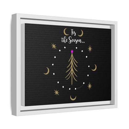 Tis the Season Gold tree Canvas