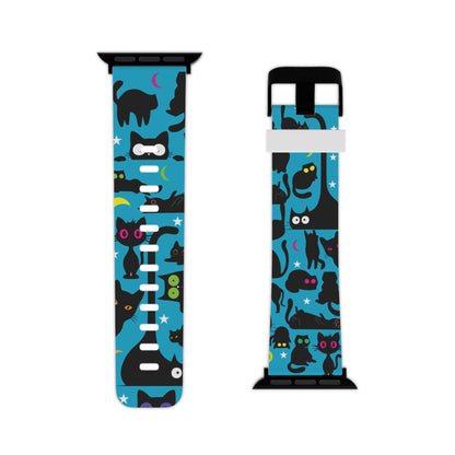 Blue Wicked Whiskers Watch Band for Apple Watch