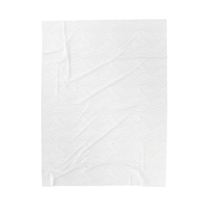 Grey Mod Flower Velveteen Plush Blanket