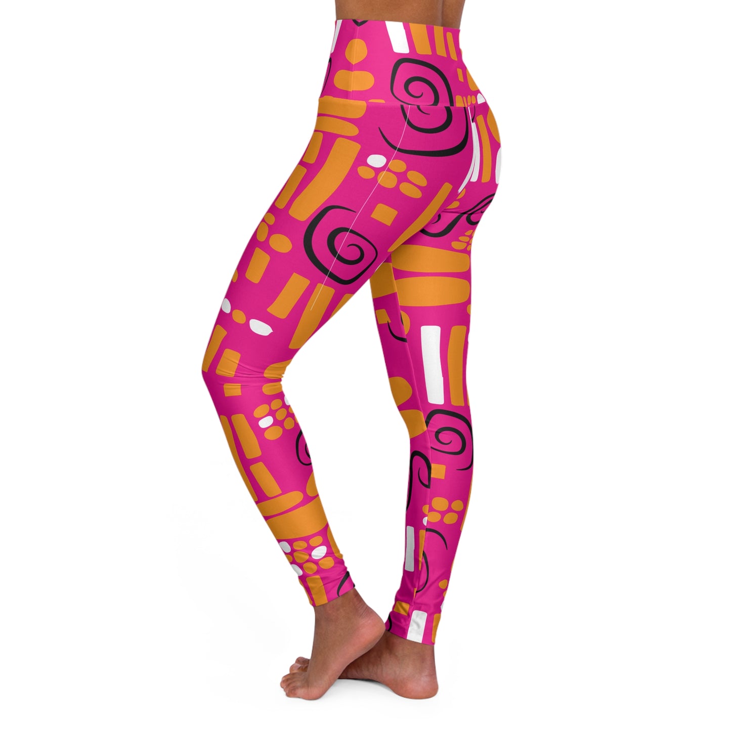 Tangerine Twist High Waisted Yoga Leggings