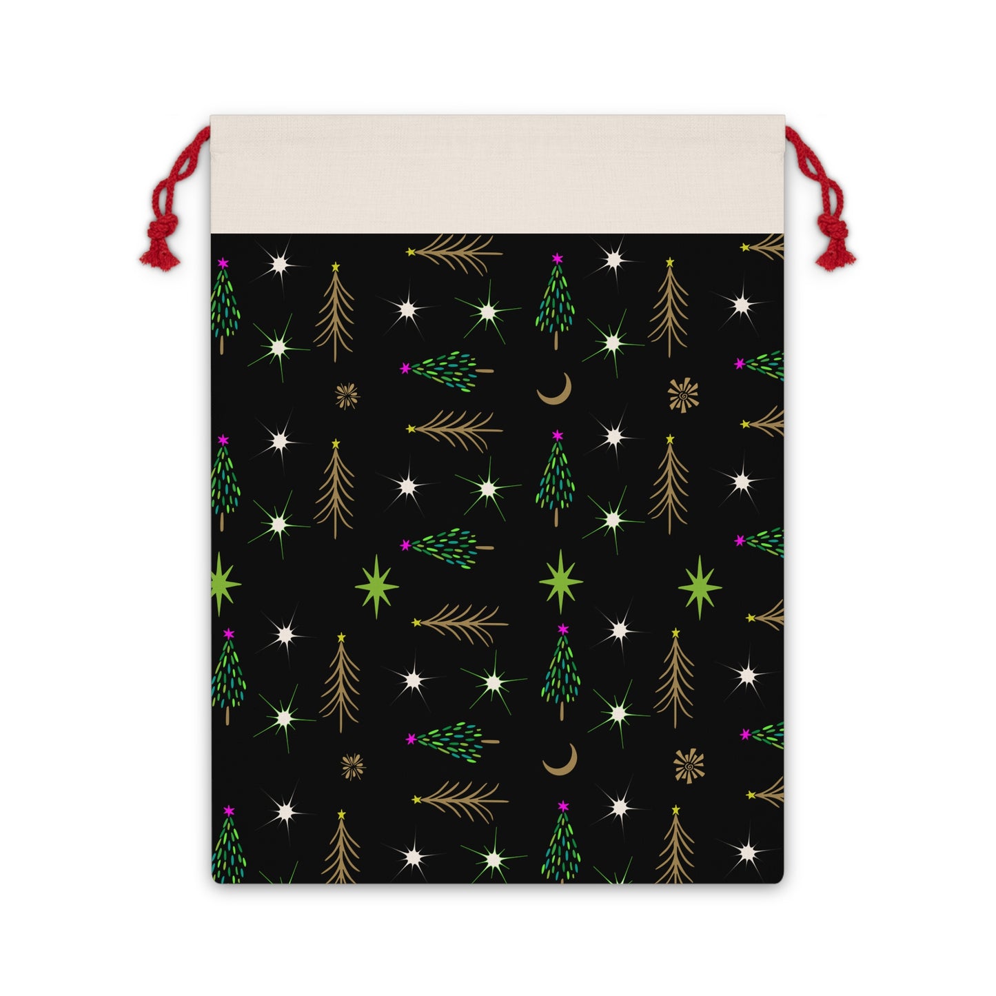 Gold and Green trees Gift Bag