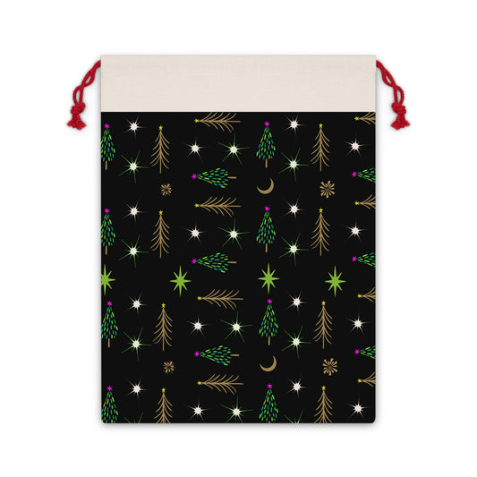 Gold and Green trees Gift Bag