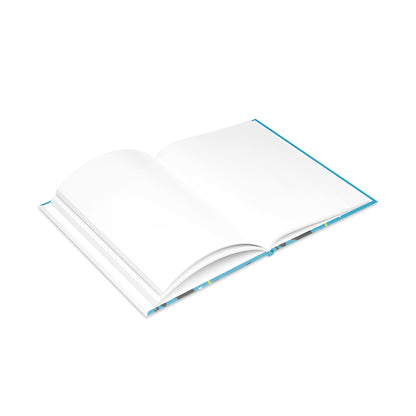 Blue Wicked Whiskers Hardcover Notebook with Puffy Covers