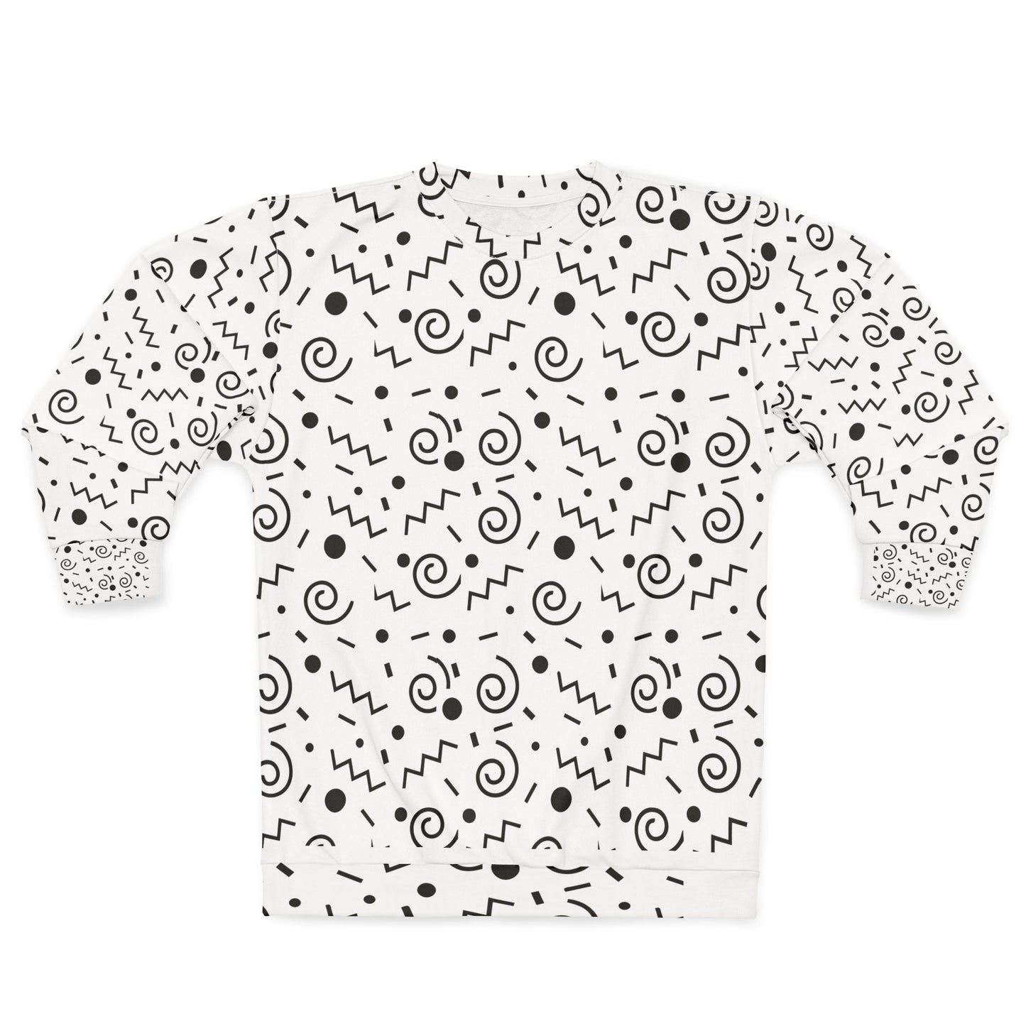 Black and White Unisex Sweatshirt