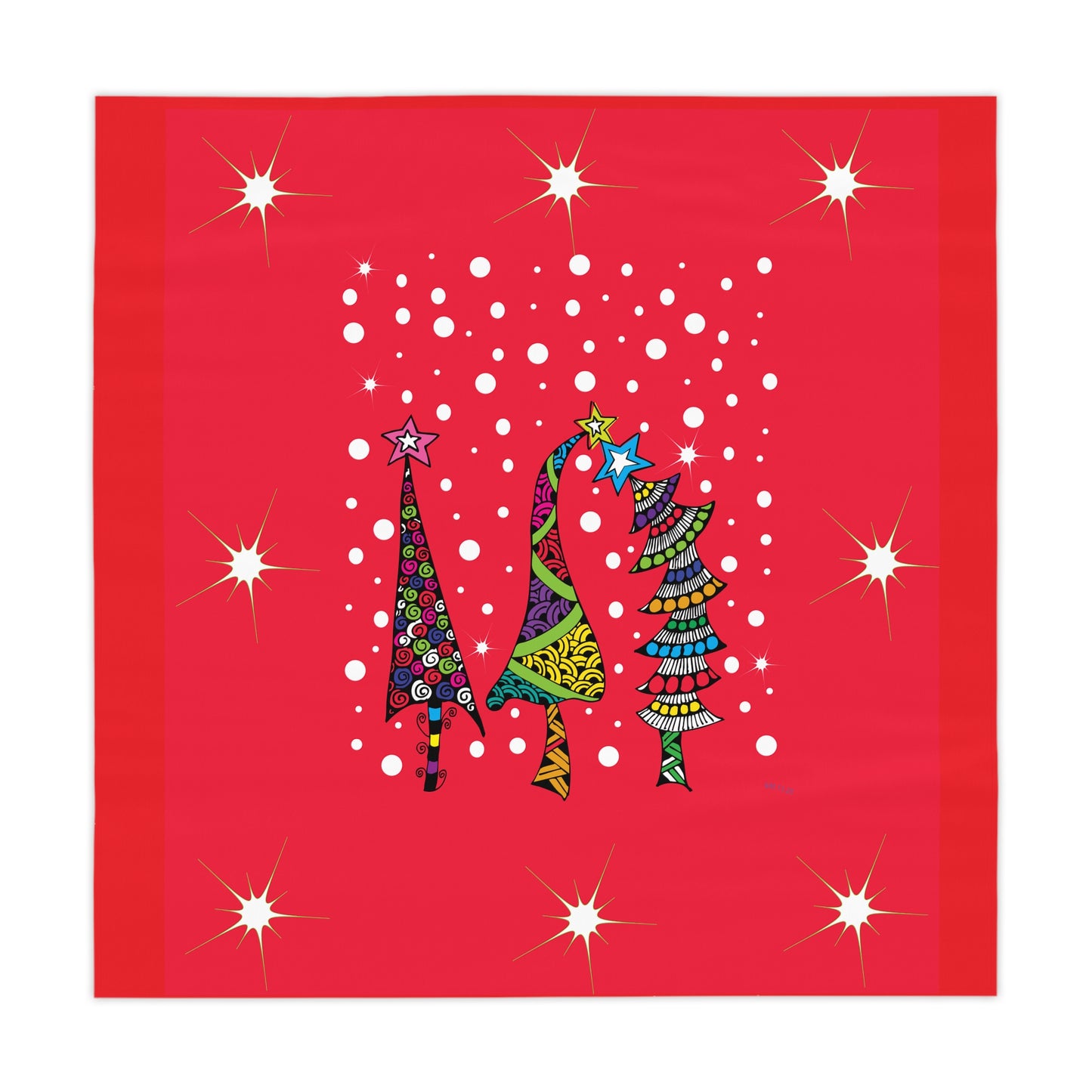 Red # Trees Tablecloth