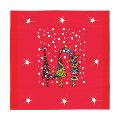 Red # Trees Tablecloth