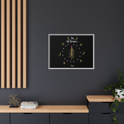 Tis the Season Gold tree Canvas