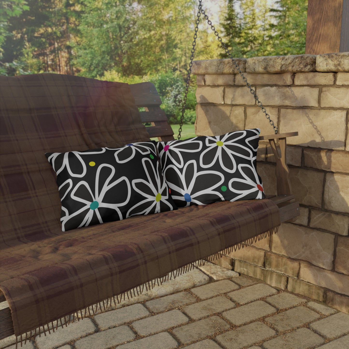 Summer Flower Love Outdoor Pillows