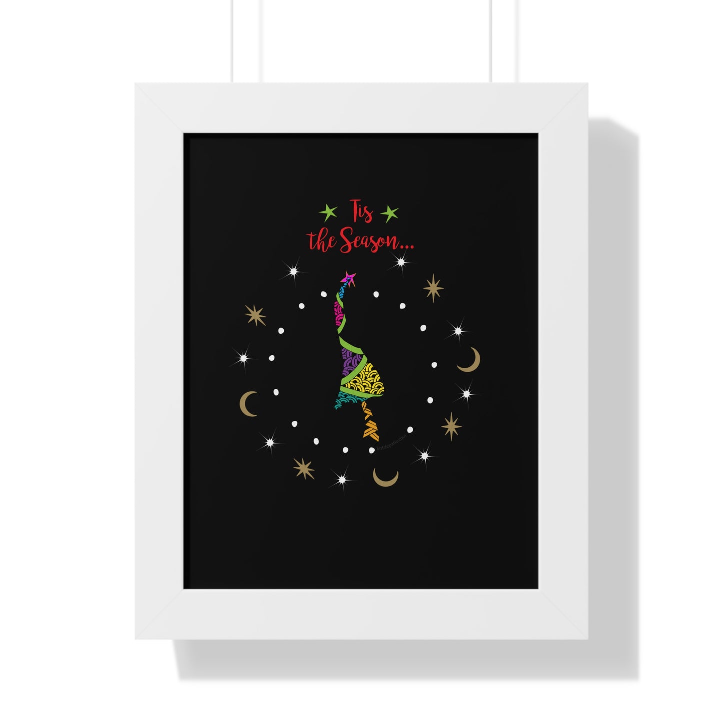 Tis the Season Funky Tree Framed Poster