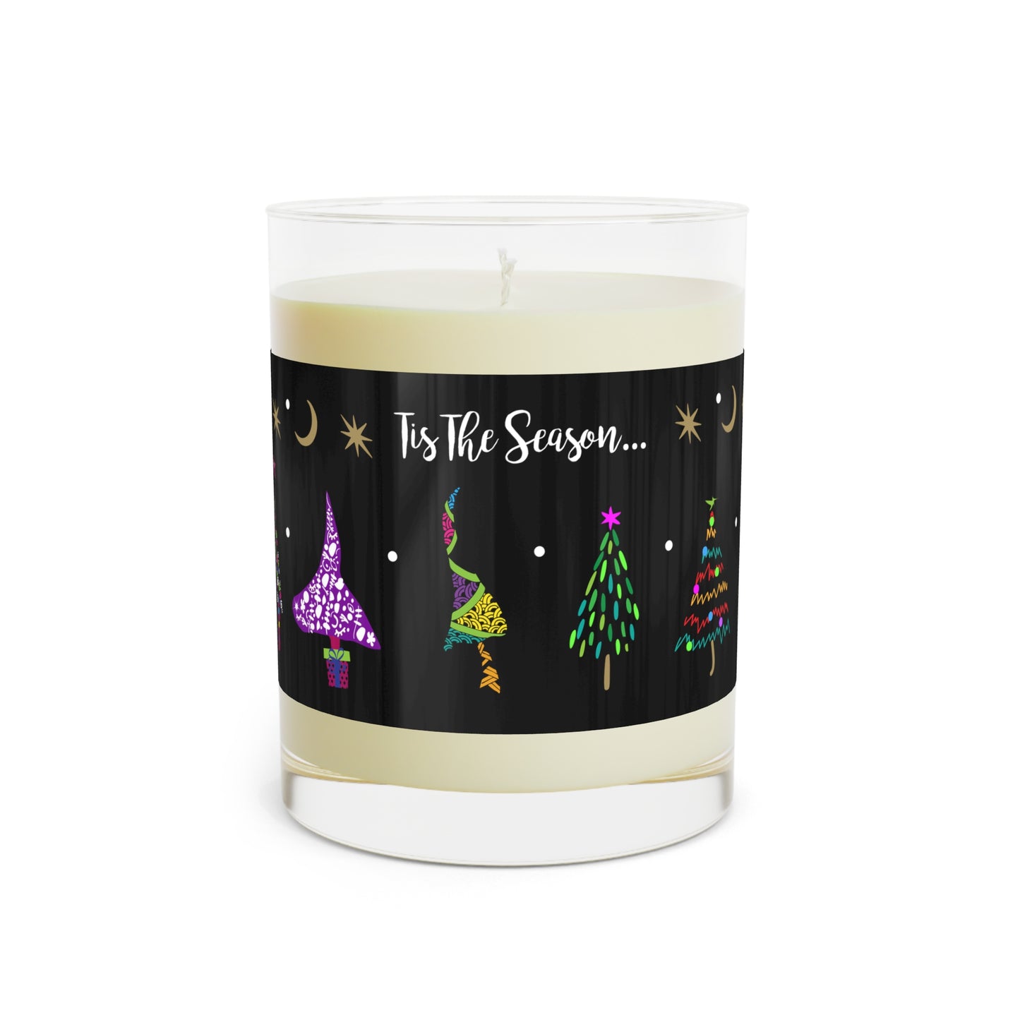Colorful Trees Scented Candle - Full Glass, 11oz