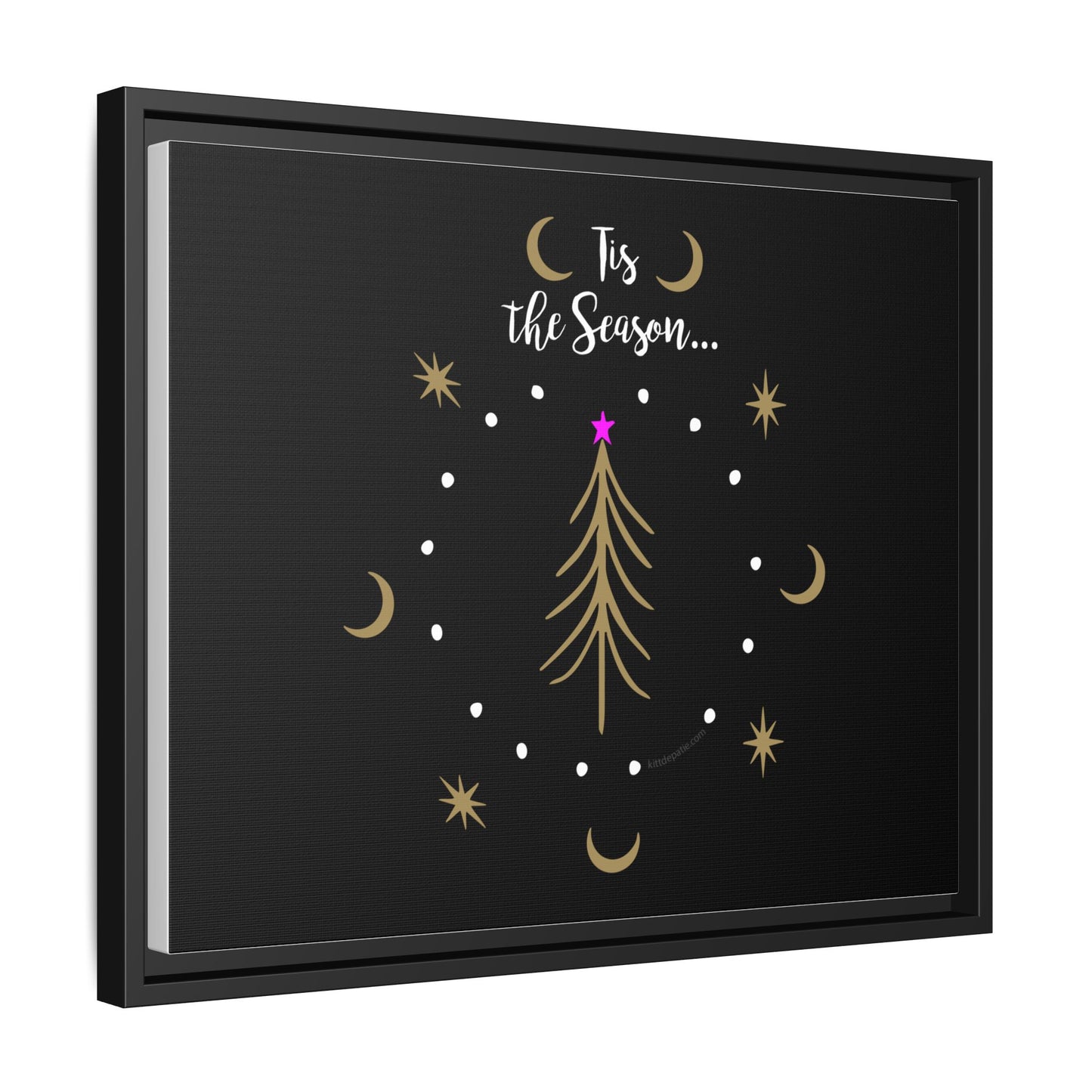 Tis the Season Gold tree Canvas