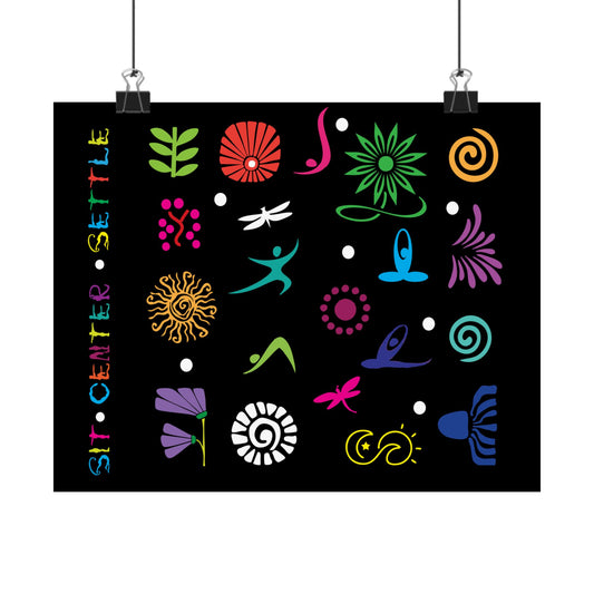 I Love Yoga Matte Horizontal Posters