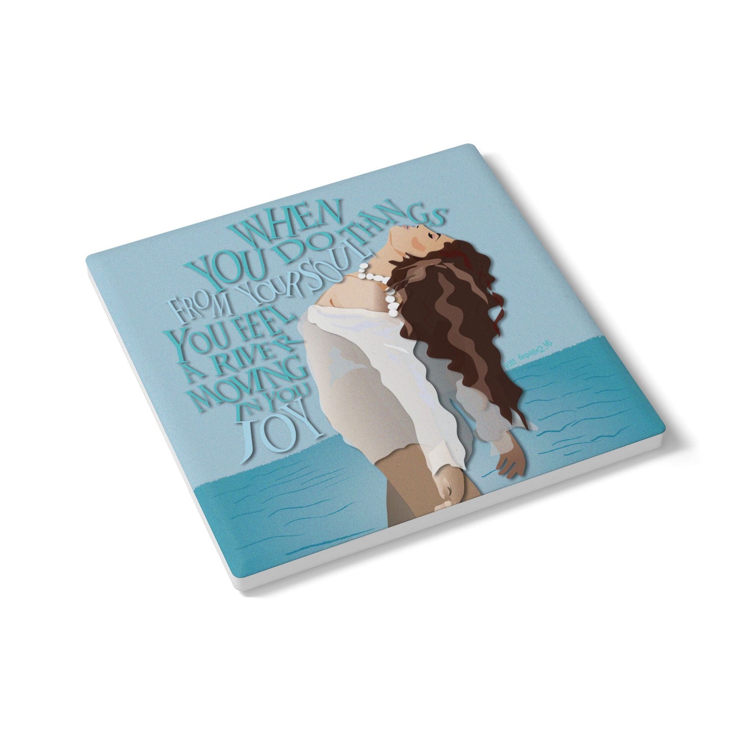 Do Things For Your Soul Ceramic Coaster