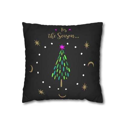 Tis the Season 2 Sided Faux Suede Square Pillowcase