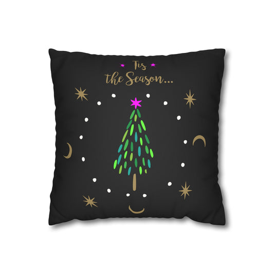 Tis the Season 2 Sided Faux Suede Square Pillowcase