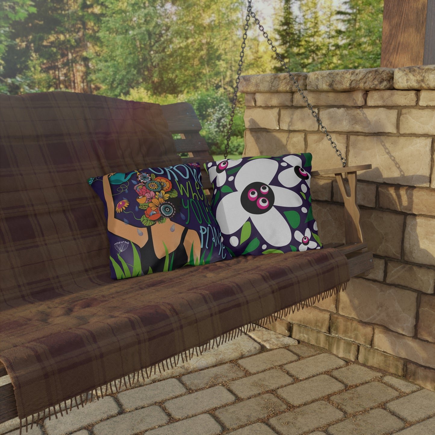Grow Where You're Planted Outdoor Pillow