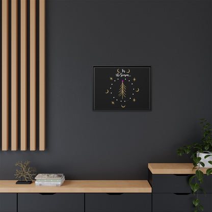 Tis the Season Gold tree Canvas