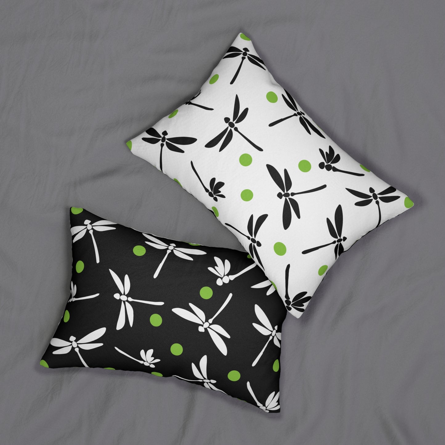 Dragon Fly Spun Polyester Lumbar Pillow