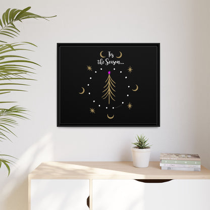 Tis the Season Gold tree Canvas