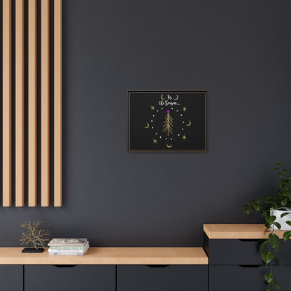 Tis the Season Gold tree Canvas