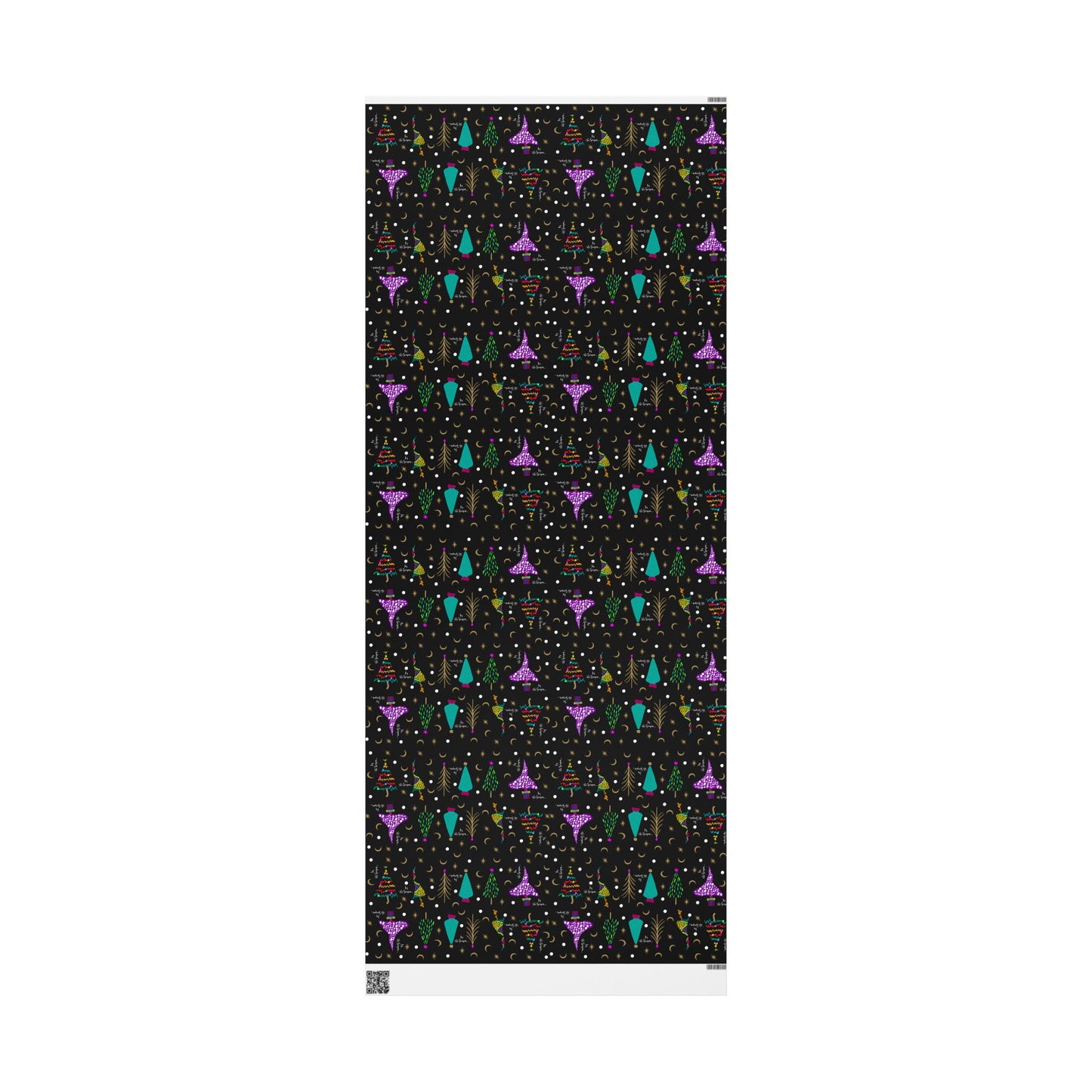Purple Holiday Trees Wrapping Papers