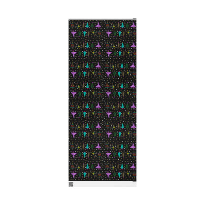 Purple Holiday Trees Wrapping Papers