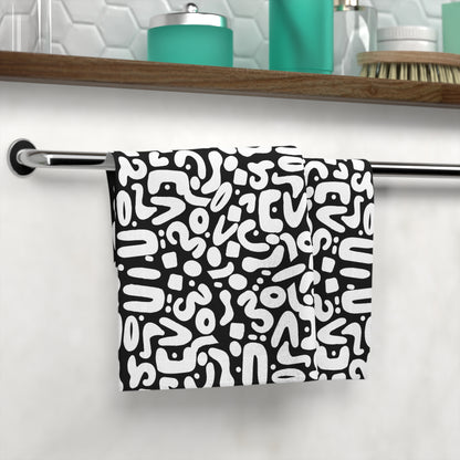 B&W DooDad Face Towel