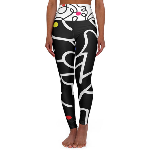 Pop Dots of Color High Waisted Yoga Leggings