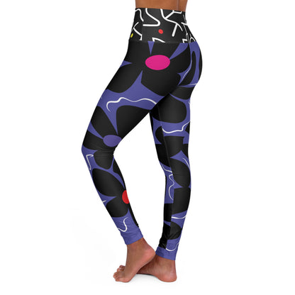 Royal Modflower High Waisted Yoga Leggings