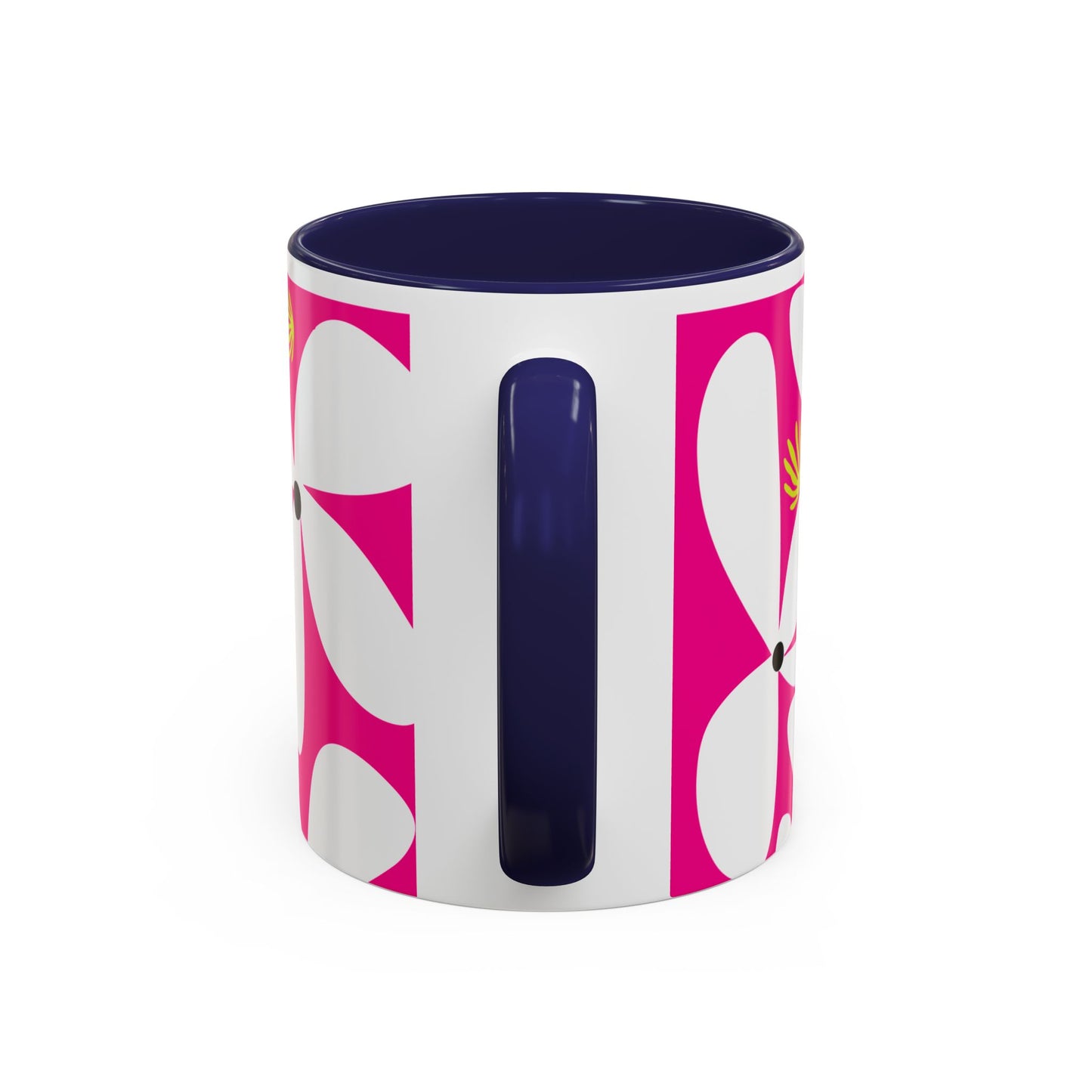 Pink Pop Daisy Accent Coffee Mug (11oz)