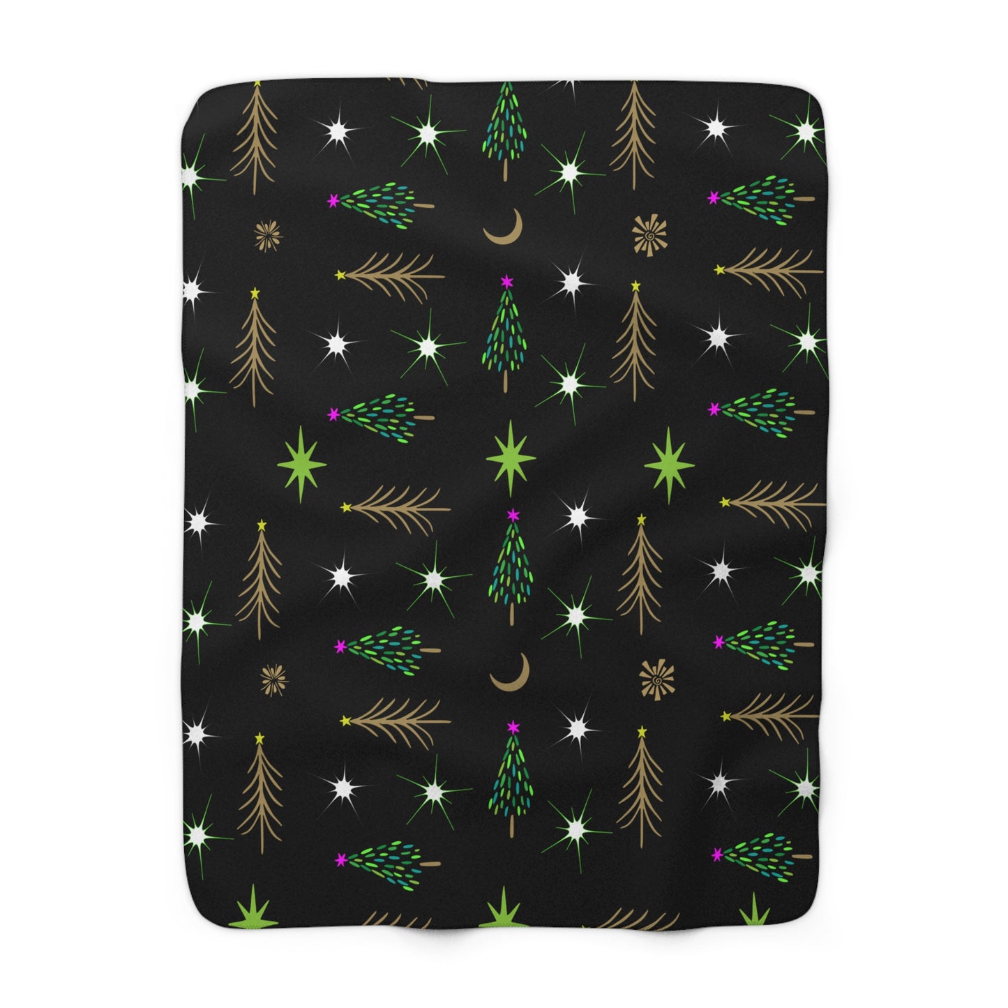Holiday Trees Sherpa Fleece Blanket