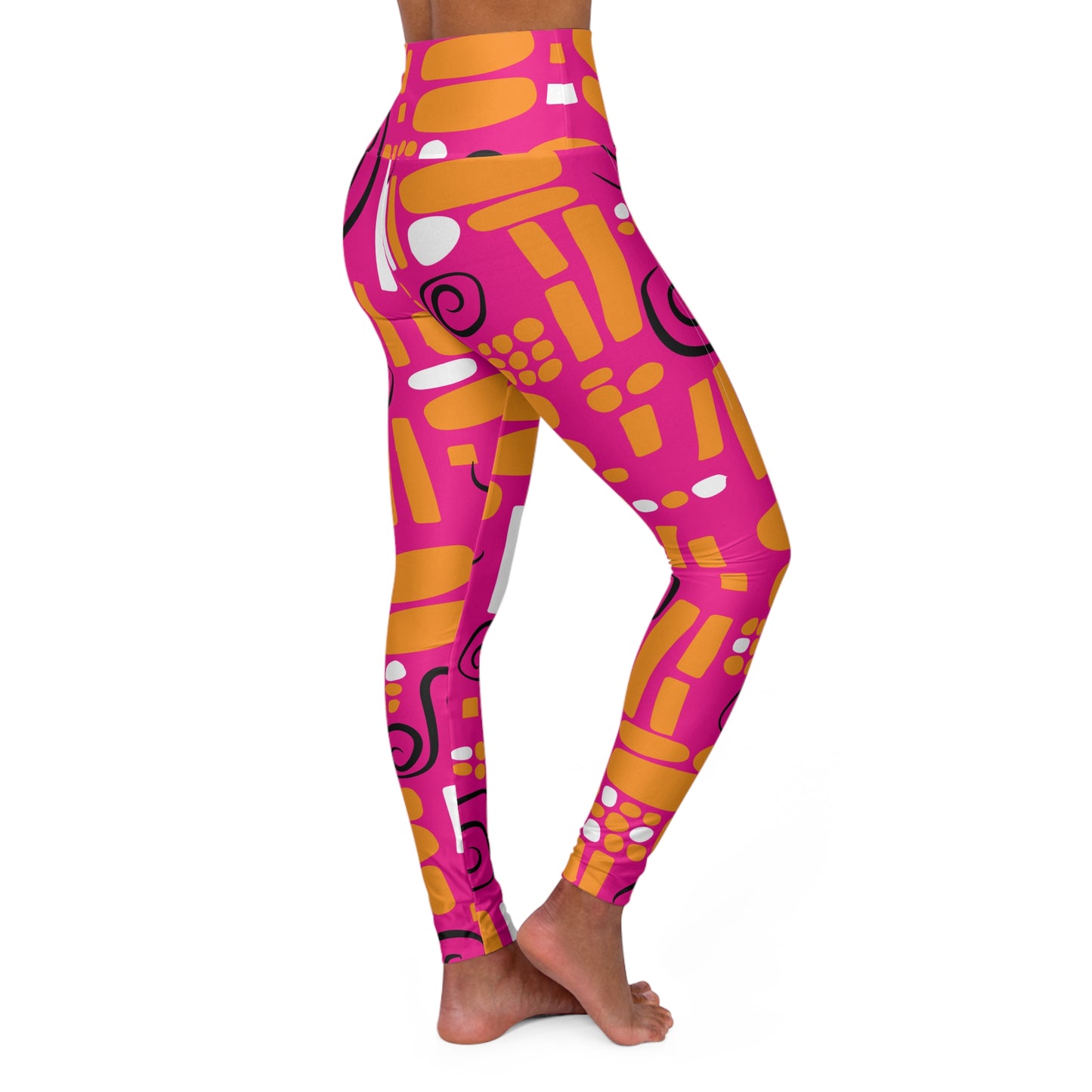 Tangerine Twist High Waisted Yoga Leggings